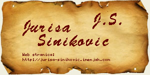 Juriša Šiniković vizit kartica